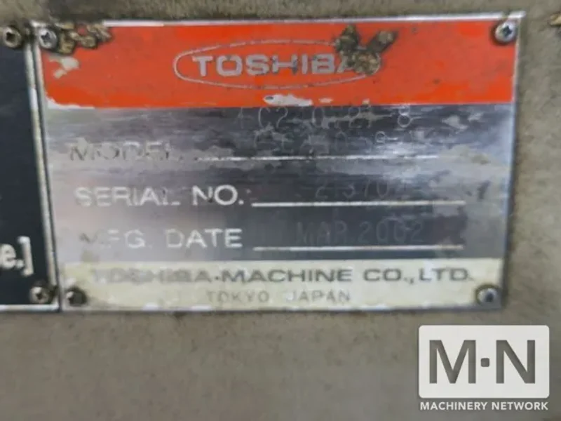 240 TON 15.4 OZ TOSHIBA "ELECTRIC" INJECTION MOLDING MACHINE MODEL # EC-240V21-8B MFG 2002