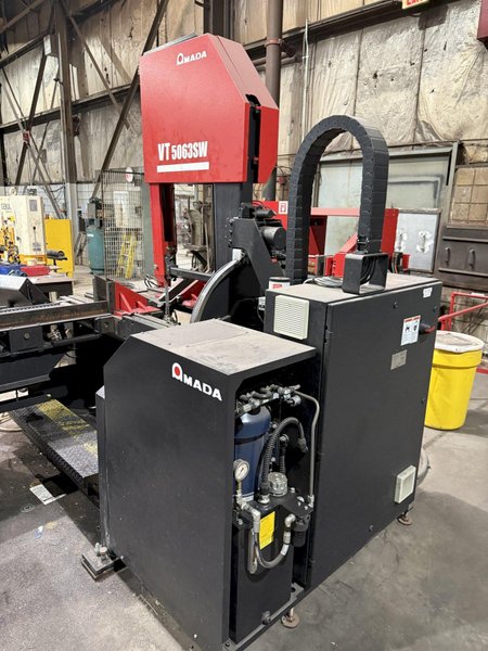 20” X 24” AMADA VT-5063SW CNC VERTICAL TILT-FRAME BANDSAW W/ 96” AUTO FEED SYSTEM. (NEW IN 2025) STOCK #1218725
