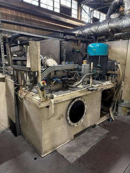 DUAL 315 TON AP&amp;T HOT STAMPING HYD. PRESS LINE W/ SCHWARTZ ROLLER HEARTH FURNACE