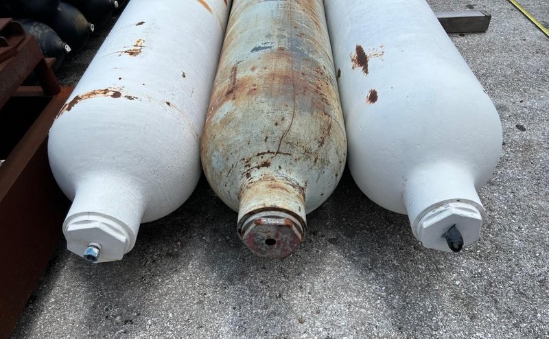 (3) 20&#039; LONG 2400 PSI VESSELS STOCK #3161