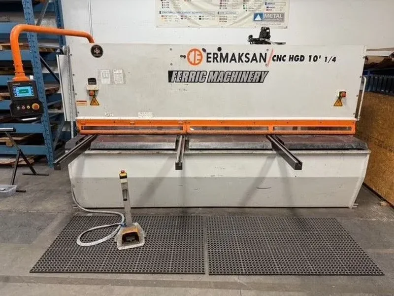 ERMAKSAN 10’ x ¼” Hydraulic Plate Squiring Shear 2018’ # 7619