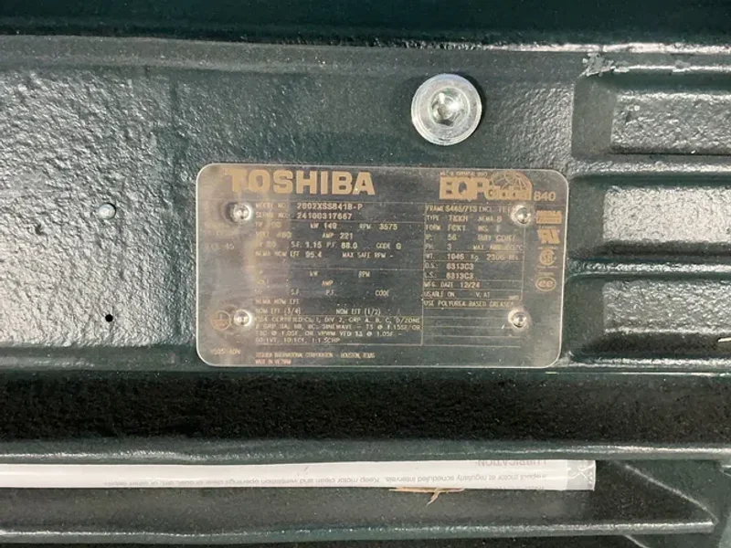 TOSHIBA 200 HP EQP GLOBAL 840 MARINE DUTY ELECTRIC MOTOR  -  2002XSSB41B-P