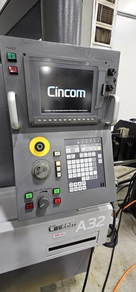 Citizen Model A32-2M7P, 7 Axis Swiss Style Lathe, 2015 –  Edge C-332 Bar Feeder, CB 510 Mist Control