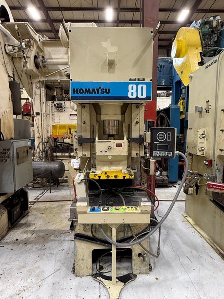 80 Ton KOMATSU OBS Press - Used Komatsu Model 80H-VS-3 Mechanical Stamping Press For Sale, Year 1996,  Under Power!