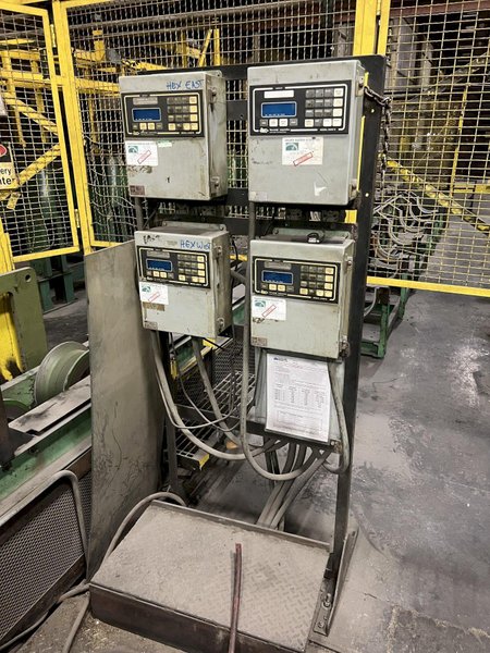 12 ROLL MEECO MODEL #12-12-TPVC (HD3) 2-PLANE SHAPE, ROD &amp; FLAT STOCK ROTARY STRAIGHTENING &amp; CHAMFER SYSTEM: STOCK #18428