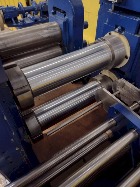 8&quot; WIDE TORRINGTON 2-5/8&quot; ARBOR PULL-THROUGH SLITTING LINE: STOCK #16505