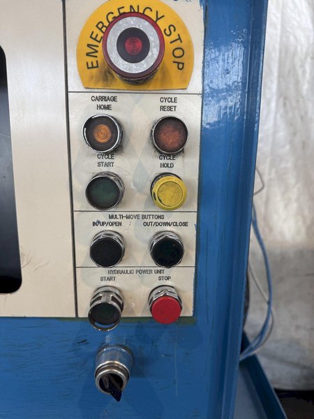 196 TON X 18” WIDTH X 1” FRANKLIN MODEL #B5196-20 AUTOMATIC HYDRAULIC SHEAR &amp; PUNCH MACHINE: STOCK #23392