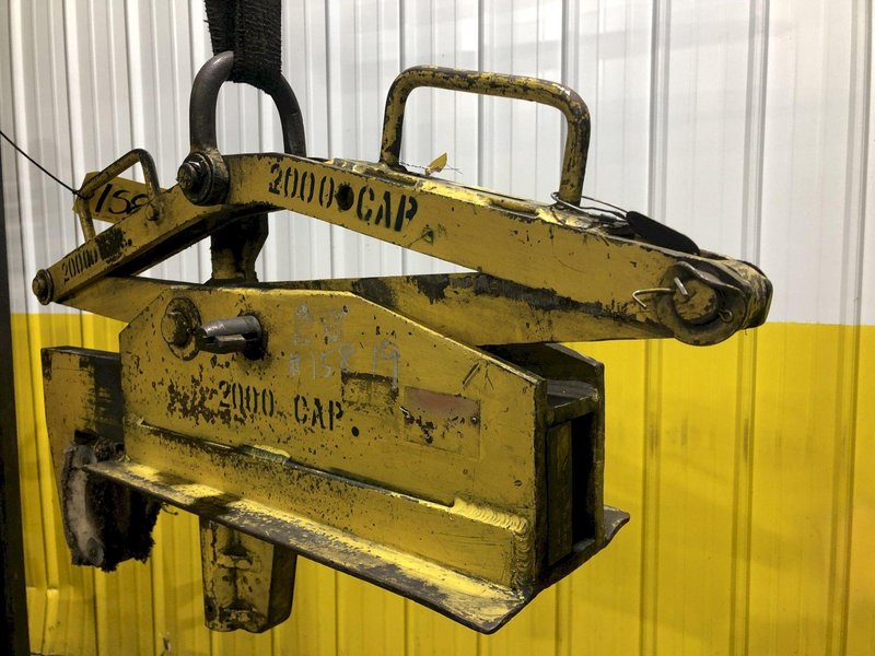 2,000 LB 1 TON MAN SAVER SINGLE RIM VERTICAL COIL LIFTING TONG SCISSOR TYPE COIL LIFT: STOCK #15819