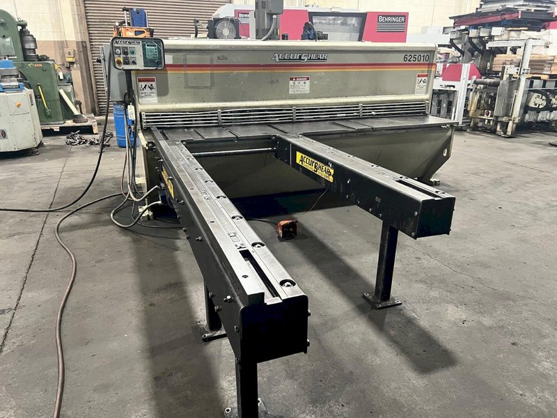 USED ACCURSHEAR 1/4&quot; X 10&#039; HYDRAULIC SHEAR WITH CNC FRONT GAUGING MODEL 625010, Stock# 11163, Year: 2007