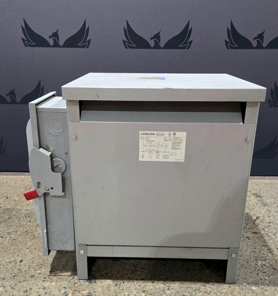 DONGAN 63-2140SH 230V 40KVA TRANSFORMER WITH DISCONNECT SWITCH USED