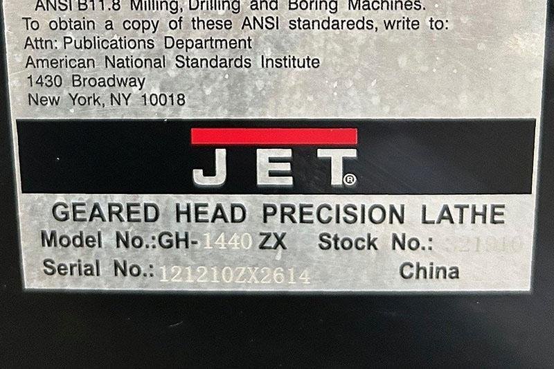 14"/23" X 40" JET GAP BED ENGINE LATHE, MODEL GH-1440