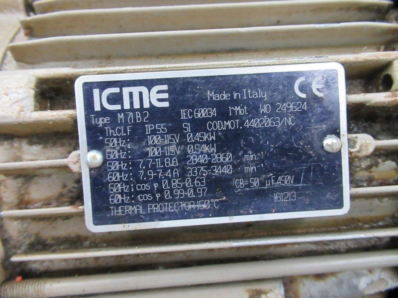 Dekker Vacuum Technologies Duravane Vacuum Pump Model RML010T1-01-AS, Rotary Vane Pump with Tank - Single Phase