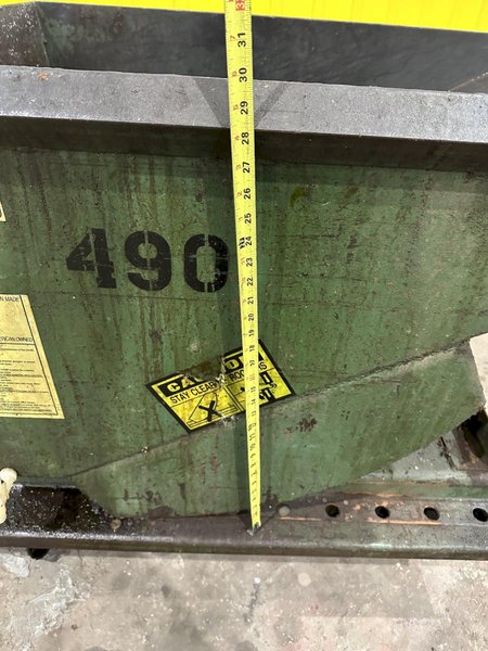 1/2 YARD (46" x 36" x 30") X 5000 LBS AMERICAN PORTABLE DUMP HOPPER ON CASTERS: STOCK 20071