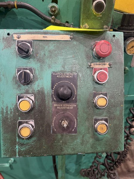 10,000 LBS X 24" X .105" ROWE ENTRY SERVO FEED LINE, COIL CAR, REEL, STRAIGHTENER, INDRAMAT SERVO FEED: YOBRO #24518