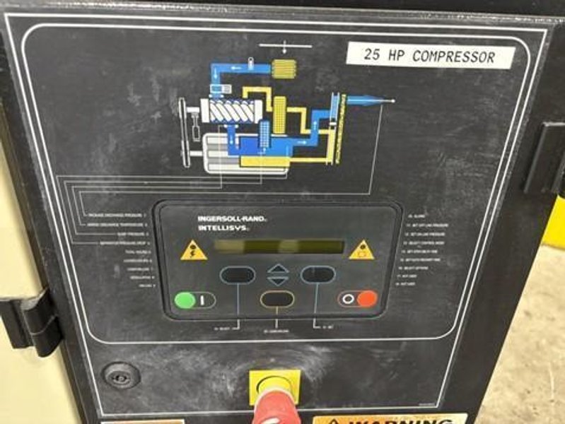 25 HP INGERSOLL-RAND ROTARY SCREW AIR COMPRESSOR, MODEL #SSR-UP6-25-125