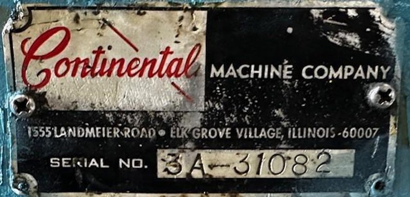 CONTINENTAL #3 PIPE ANS TUBE CUT-OFF MACHINE STOCK# 3225