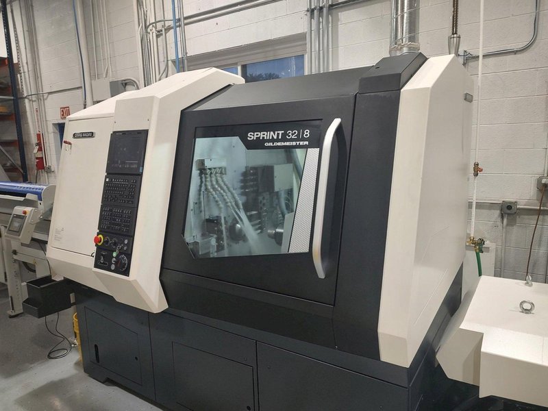 DMG MORI SPRINT 32|8 WITH 6 FT IEMCA BARFEEDER
