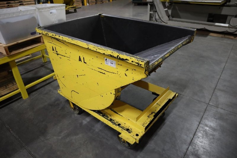 Scrap Hopper, Portable, Dumping Mechanism, Fork Slots- Auction Item