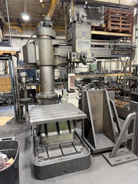 5' X 15" WEBO RADIAL ARM DRILL. STOCK # 0222126