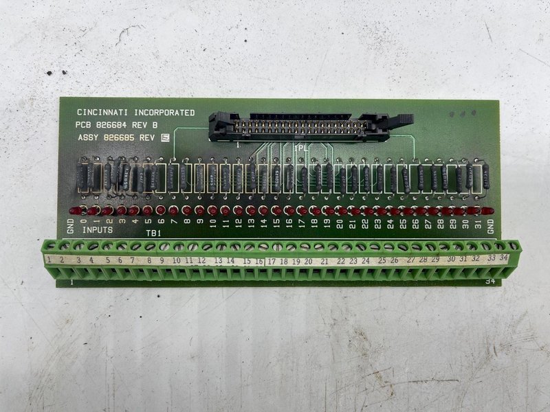 PCB 826684 REV B CINCINNATI INC ASSY 826685 REV E STOCK #16026