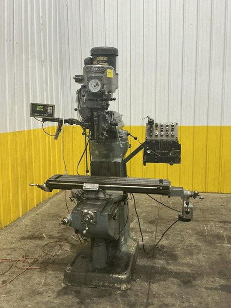 1.5 HP BRIDGEPORT VERTICAL MILL W/ POWER FEED: YOBRO #26042