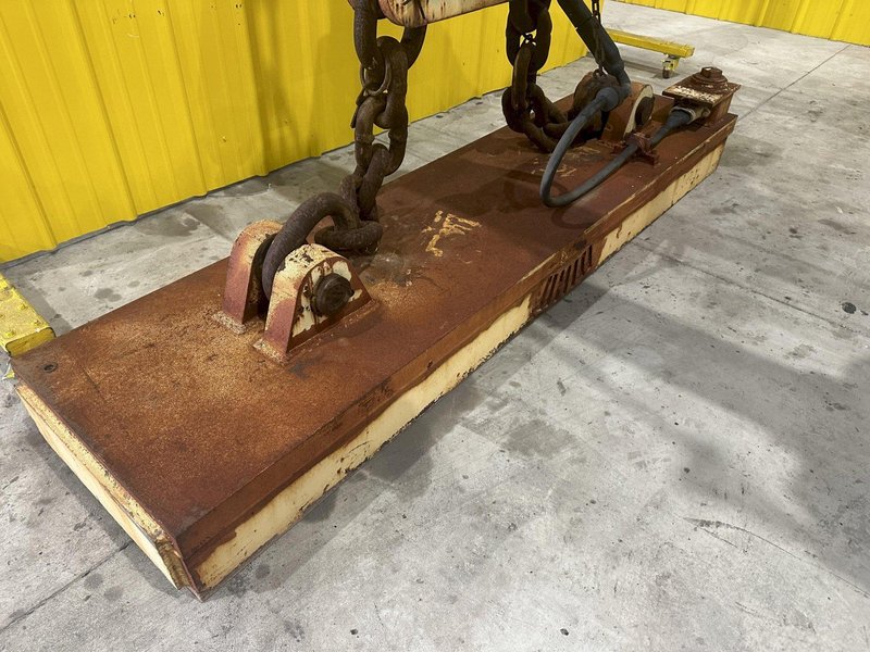 53 TON (107,500 LBS) BUSHMAN MODEL #MT420 TELESCOPING MAGNETIC SPREADER LIFTING BEAM  W/ OHIO MAGNETICS DIESEL GENERATOR: STOCK #20420