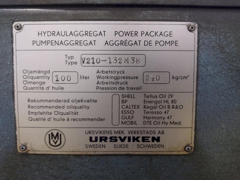10' X 14 GAUGE PULLMAX URSVIKEN HYDRAULIC POWER SHEAR: YOBRO #25207