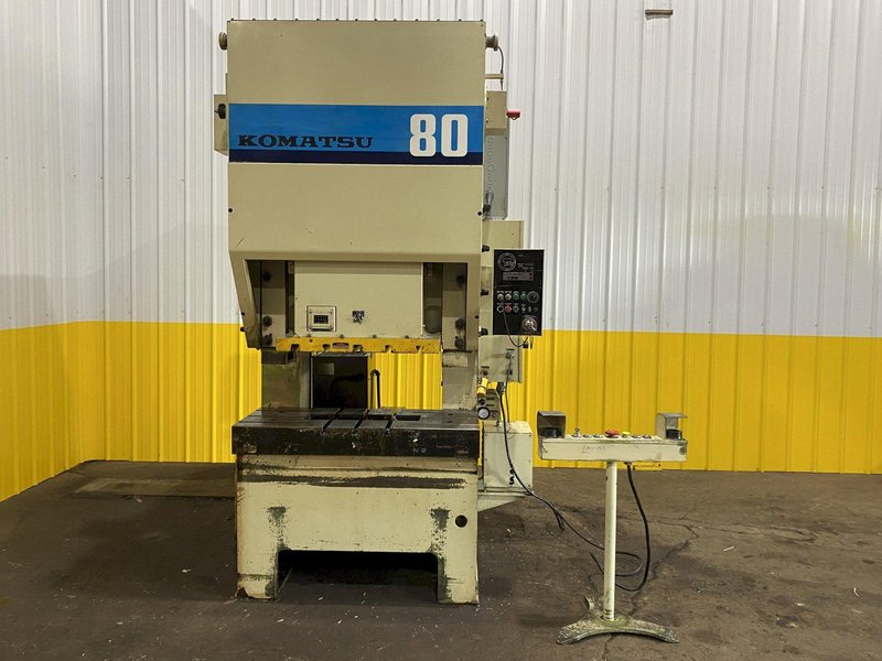 80 TON KOMATSU MODEL #OBP80 OBS GAP FRAME STAMPING PRESS, 3" STROKE: STOCK #18758