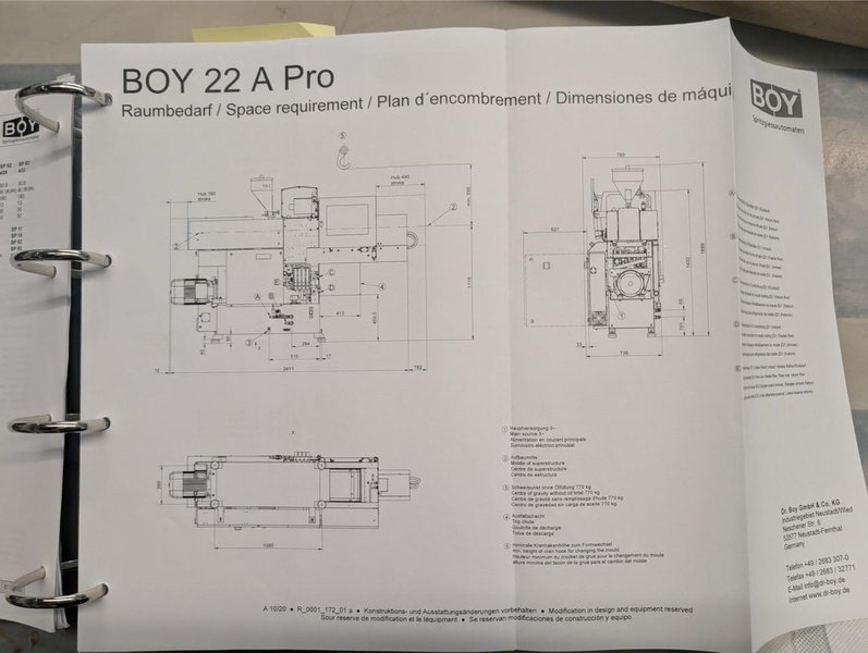 24 Ton Boy 22A Pro Injection Molding Machine – 2022