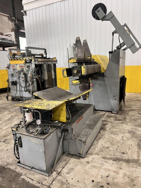 40” X 12,000 LBS X .110” ROWE COIL REEL, CAR, &amp; STRAIGHTENER FEED LINE: STOCK #  21624