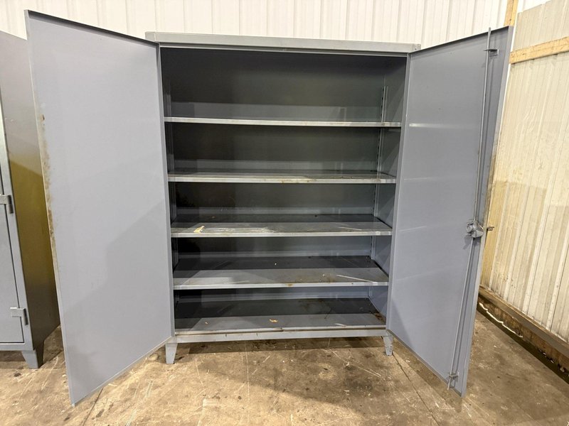 60" WIDE X 24" X 78" STRONGHOLD 2 DOOR HEAVY DUTY STORAGE CABINET: YOBRO #25390