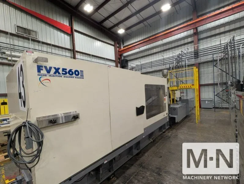 618 TON 132 OZ NISSEI MODEL FVX560III-310L INJECTION MOLDING MACHINE MFG 2017
