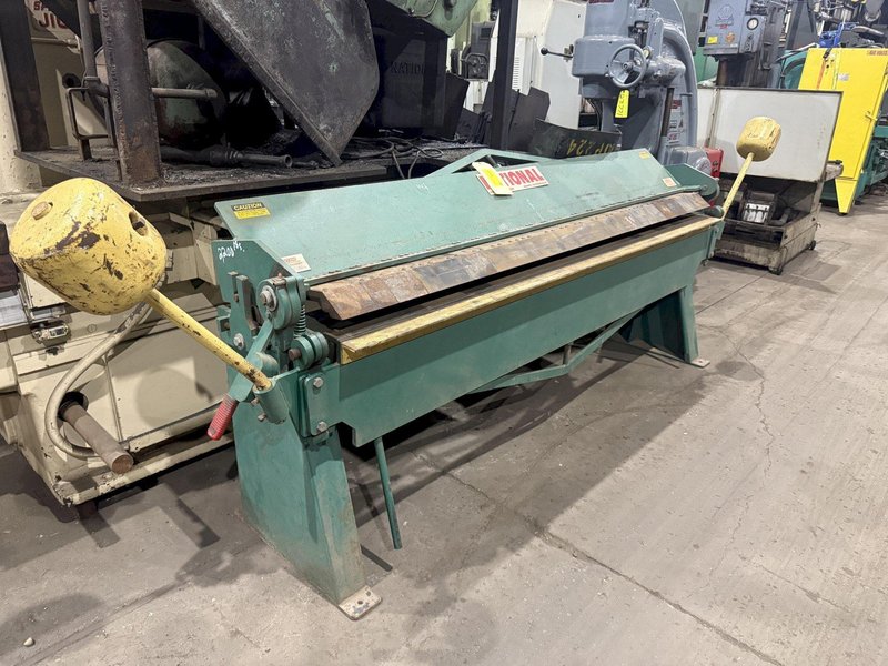 8' X 14 GAUGE NATIONAL MODEL #U6-9614 BOX &amp; PAN FINGER BRAKE: YOBRO #25800