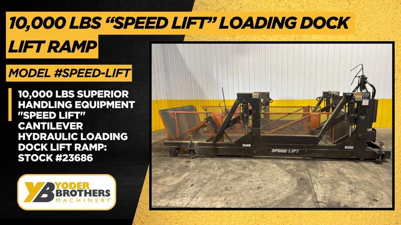 10,000 LBS SUPERIOR HANDLING EQUIP PRO SPEED-LIFT HYDRAULIC LOADING DOCK LIFT RAMP: STOCK #23686