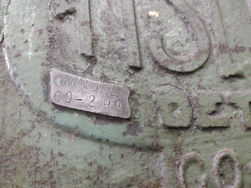 6 TON TISHKEN 2 POST MODEL #CO-2HW CUT OFF PRESS 1.5&quot; STROKE: STOCK #23570
