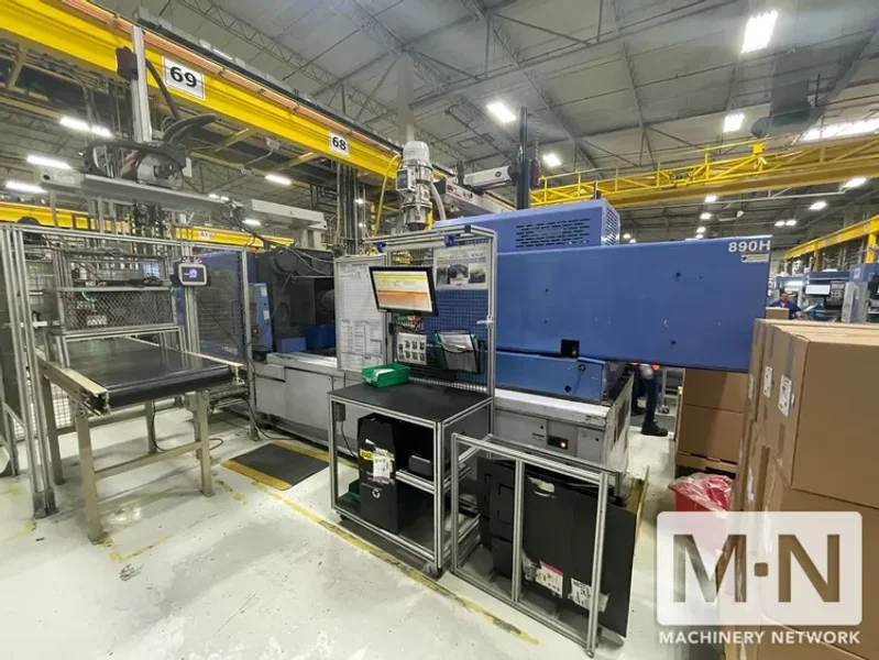 385 TON 23.2 OZ JSW MODEL J385ELII ELECTRIC INJECTION MOLDING MACHINE MFG 2005