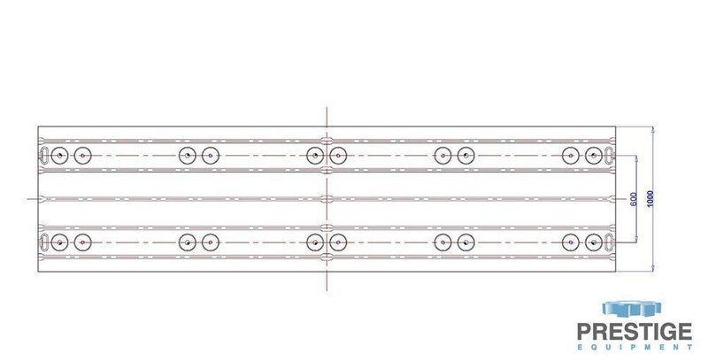 (4)  39.37&quot; x 157.42&quot; x 15.74&quot; T-Slotted Cast Iron Floor Plates