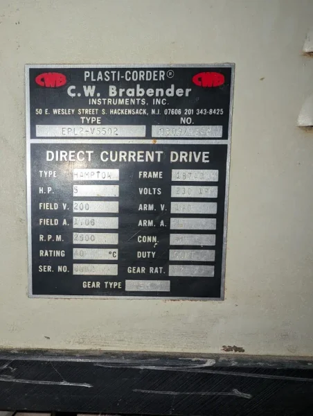 BRABENDER PLASTICORDER