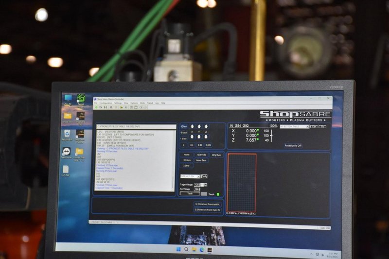 5′ x 10′ ShopSabre ShopMaster 12 CNC Plasma, 2025 – Hypertherm Powermax125, 125 Amps