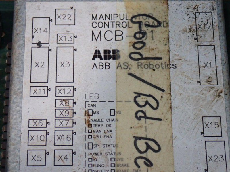 ABB MCB-01 MANIPULATOR CONTROL BOARD  -  3HNA014018-001/01