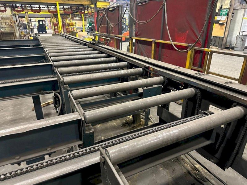 60&#039; X 42&quot; POWERED ROLLER CONVEYOR: STOCK #22909