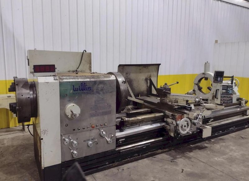 35" X 120" WILLIS PK35 HOLLOW SPINDLE ENGINE LATHE 10" HOLE. STOCK # 0547226