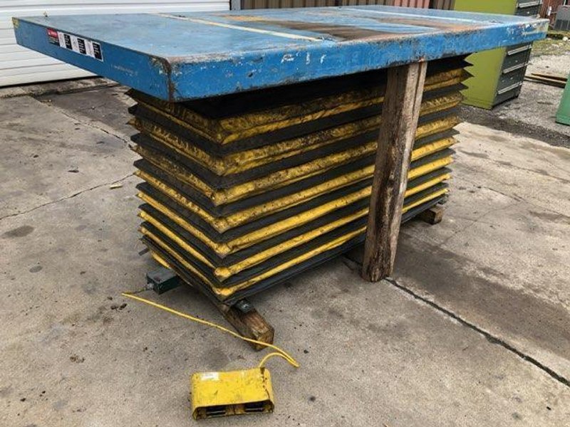 2000 LB X 48" X 96" SOUTHWORTH ELECTRIC HYDRAULIC SCISSOR LIFT TABLE # 3391