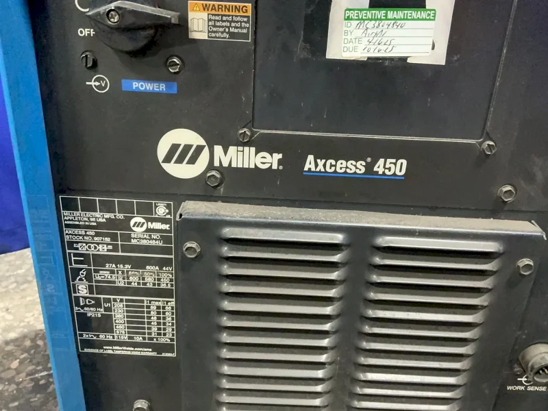 Miller  600 A Welder  - Axcess 450