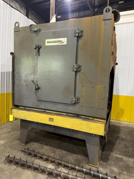 72" WIDE x 16" HIGH PANGBORN MODEL #ES1821-125 TOP &amp; BOTTOM PLATE SHOT BLAST MACHINE, WITH DUST COLLECTOR: YOBRO #25181