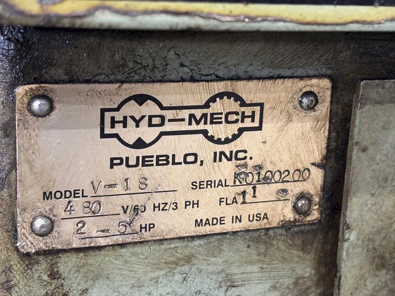 18" X 20" HYD-MECH MODEL #V-18A AUTOMATIC VERTICAL TILT BANDSAW: YOBRO #24001