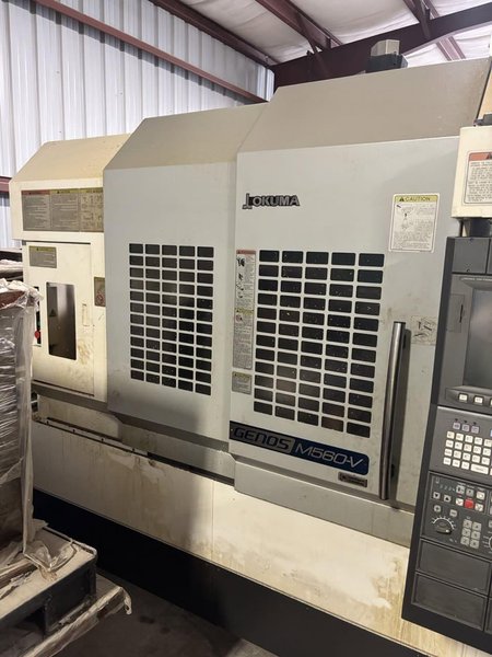 Okuma Genos M560-V VMC, 2021 – 15k Spindle, Chip Conveyor