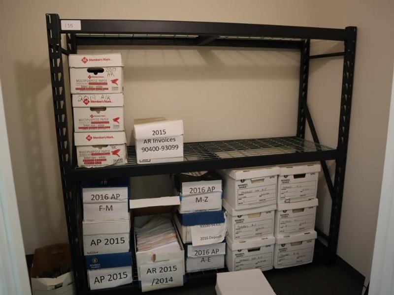 Heavy Duty Shelve Racking With Wire Decking - NO CONTENTS- Auction Item