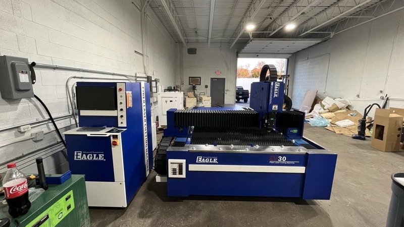 3,000 Watt Eagle EV-30 Fiber Maxphotonics Laser Cutting Machine, 2025 – New Never Put to Power, 5′ x 10′ table, Ready to Ship!