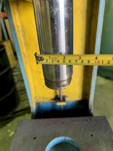 Denison C frame type hydraulic press nsn with 10 hp pump, 18&quot; x 12&quot; table, 2.5&quot; ram with 12&quot; travel, 10&quot; throat